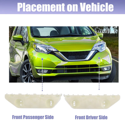 Left Right Side Front Bumper Mounting Support Brackets for Nissan Versa (2007-2012)