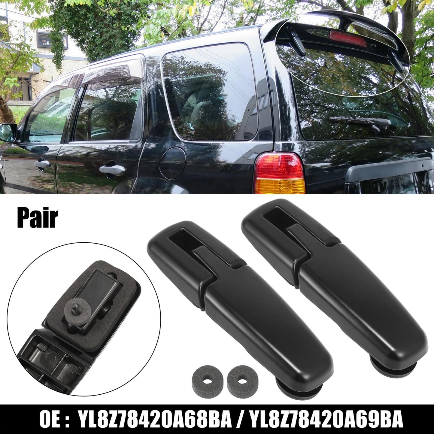 Liftgate Hinges for Ford Escape 2001-2007 (2 x Rear Window Hinges)