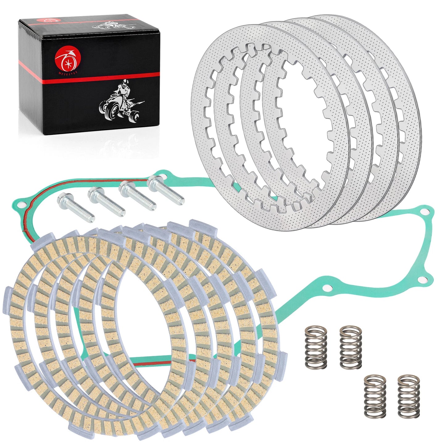 Clutch Friction Steel Plates w/ Gasket for Honda CR80/85 R RB (1983–2007)