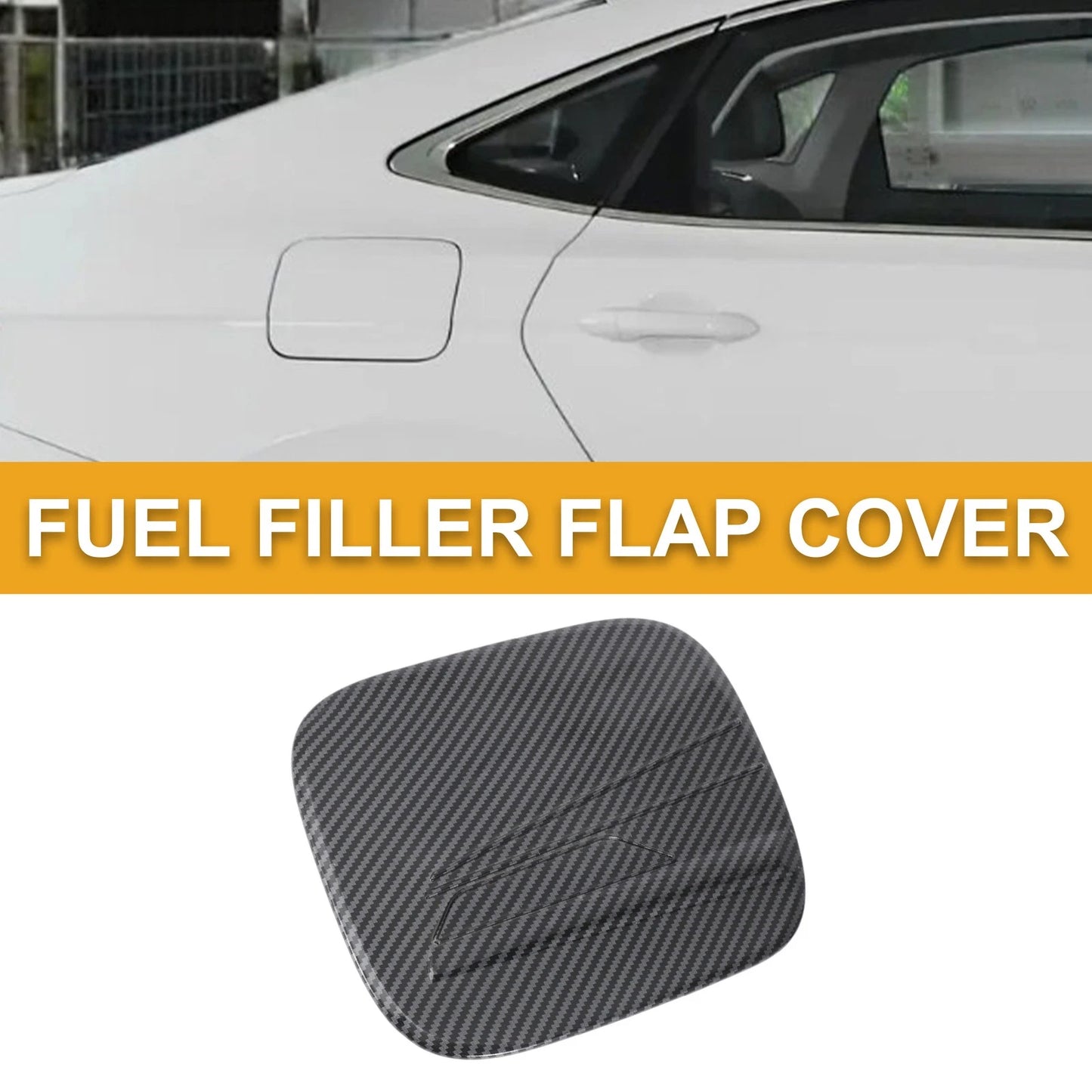 Fuel Tank Door Cap  Adhesive Carbon Fiber for Toyota Highlander (2022-2025)