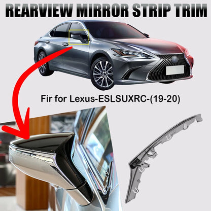 Chrome Rearview Mirror Strip Trim for Lexus ES LS UX RC (2019-2022)