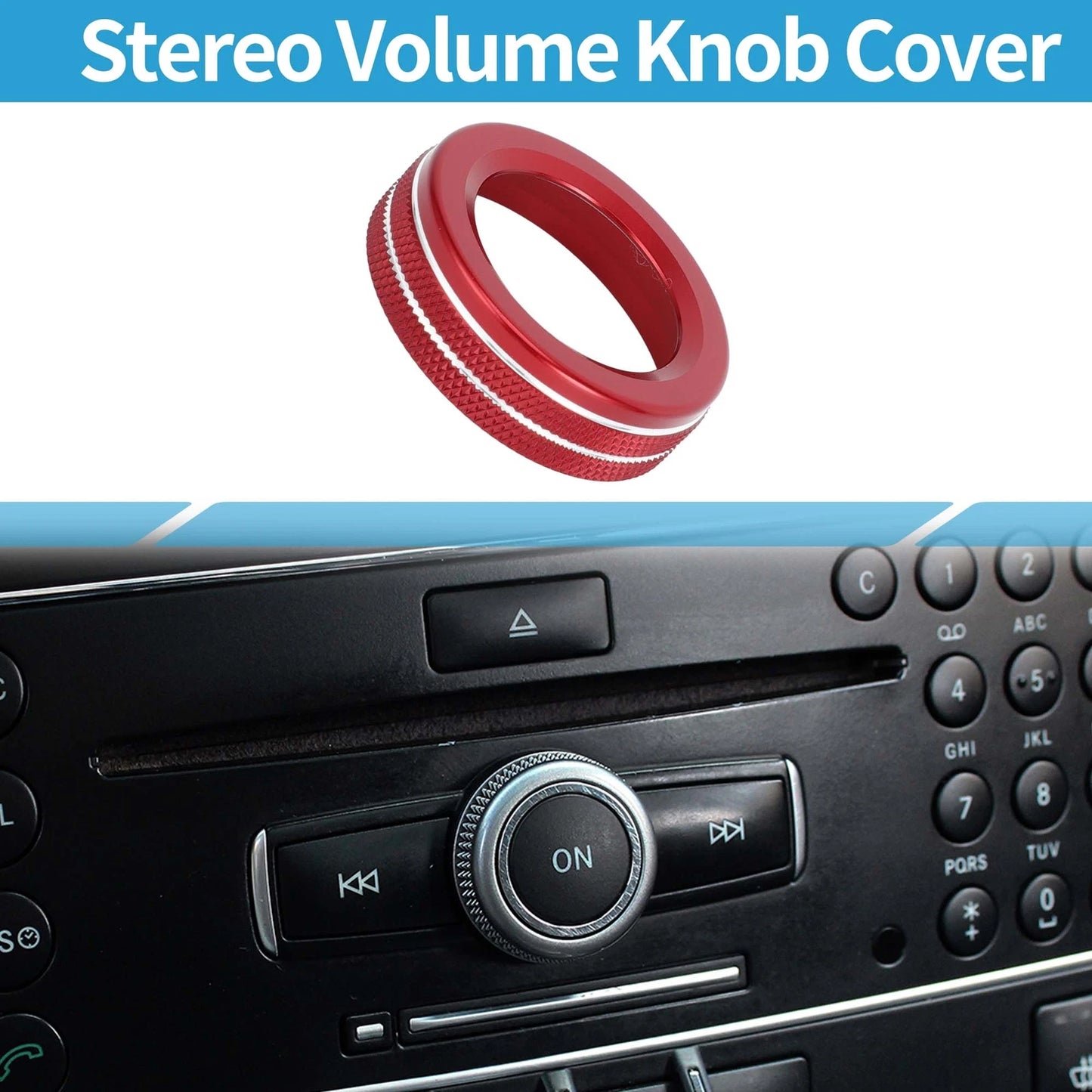 Stereo Media Radio Tune Knob Cover for Mercedes Benz A B C E S CLA GLA (2013-2023)