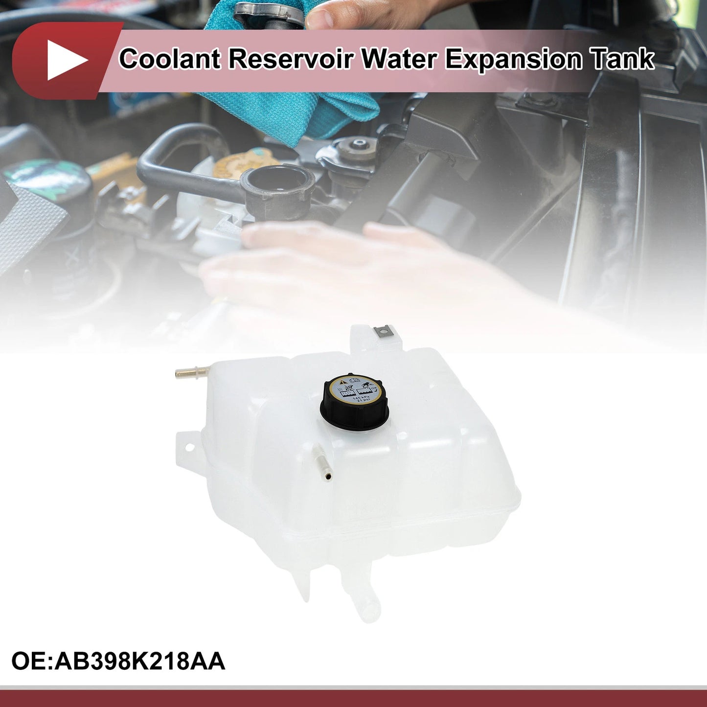 Coolant Expansion Overflow Tank w/ Cap for Ford Ranger (2012-2020)