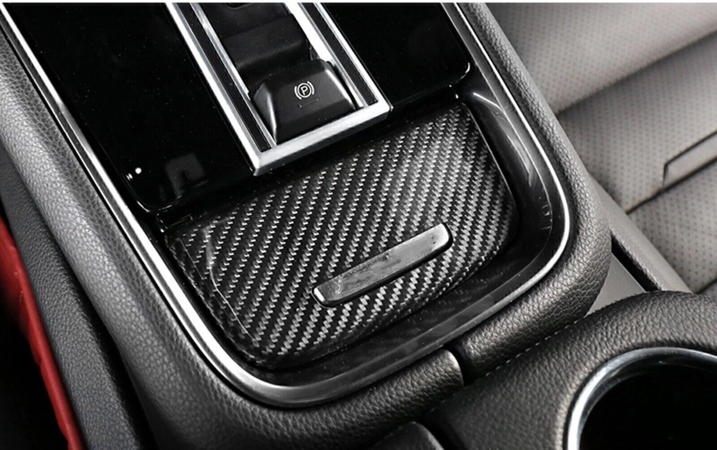 Ashtray Storage Box for Porsche Panamera (2017-2023) Carbon Fiber Trim