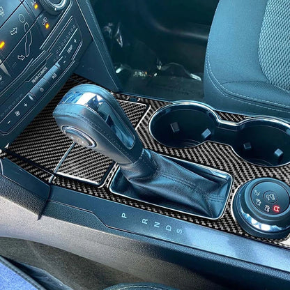 Carbon Fiber Cup Holder Center Console Cover Trim Fits Ford Explorer 2013-2019