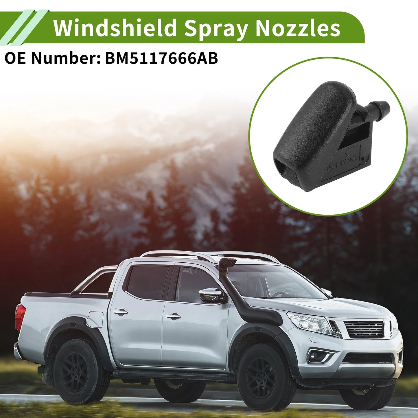 Windshield Washer Nozzle & Hose Connector for Ford