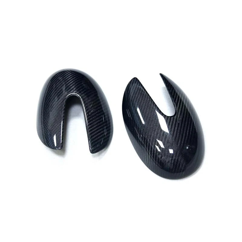 Carbon Fiber Stick-on Side Mirror Cover Caps for Smart Fortwo W450 2003-2007