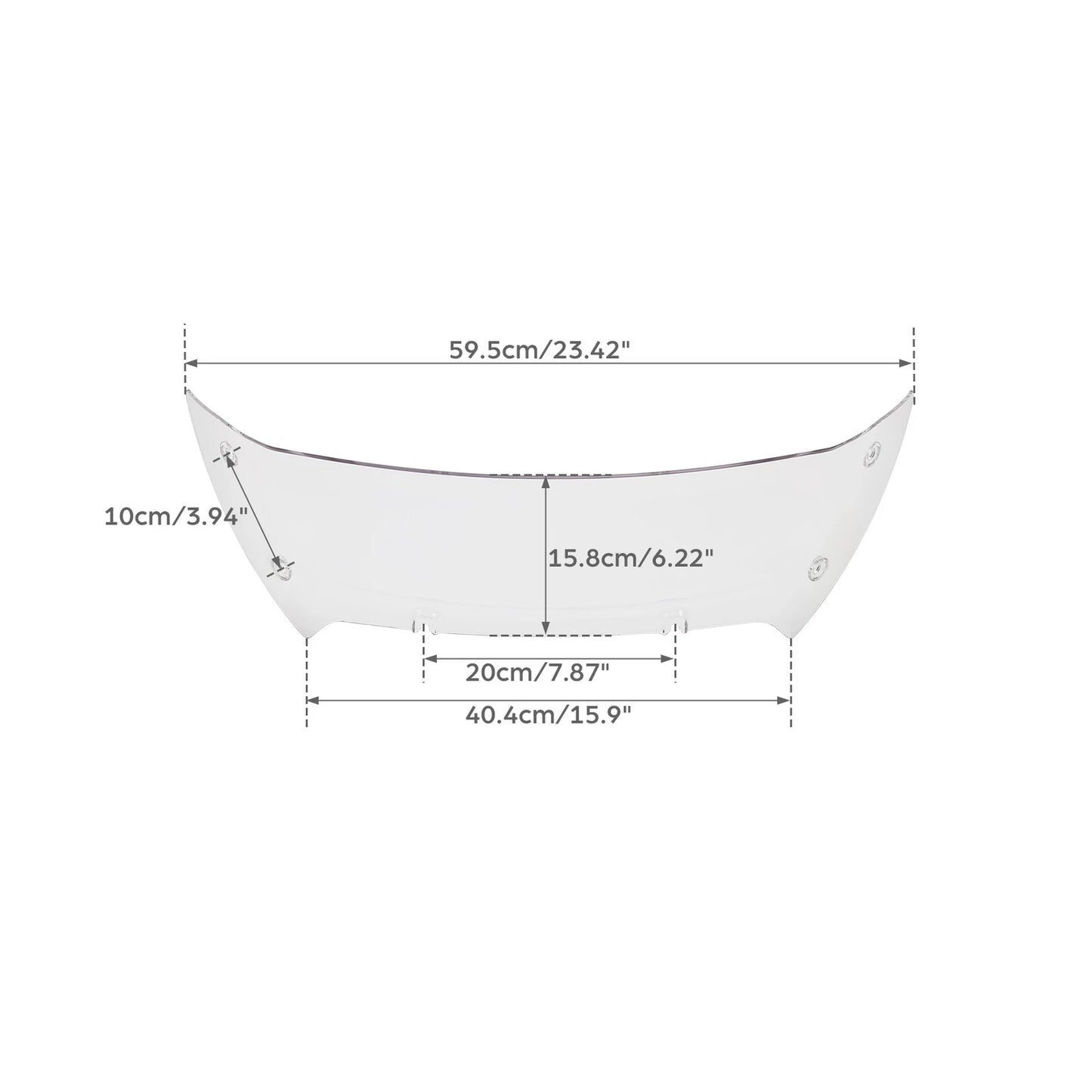 6" Clear Windshield For Harley CVO Road Glide (2023-2025)