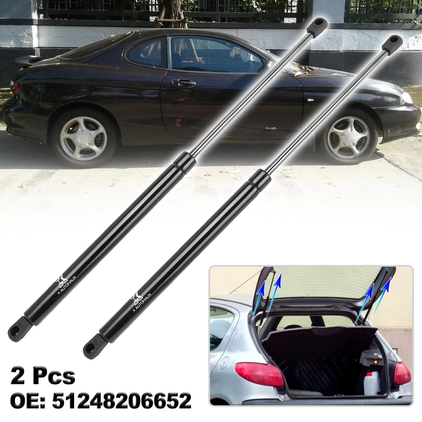 Rear Trunk Lift Supports for Hyundai Tiburon (2003-2008)