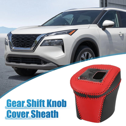 Gear Shift Knob Cover for Nissan Rogue 2021-2023 Black Red