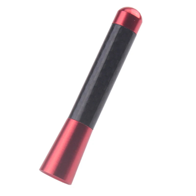 3inches Carbon Fiber Red Car Antenna for Universal FM Radio ()