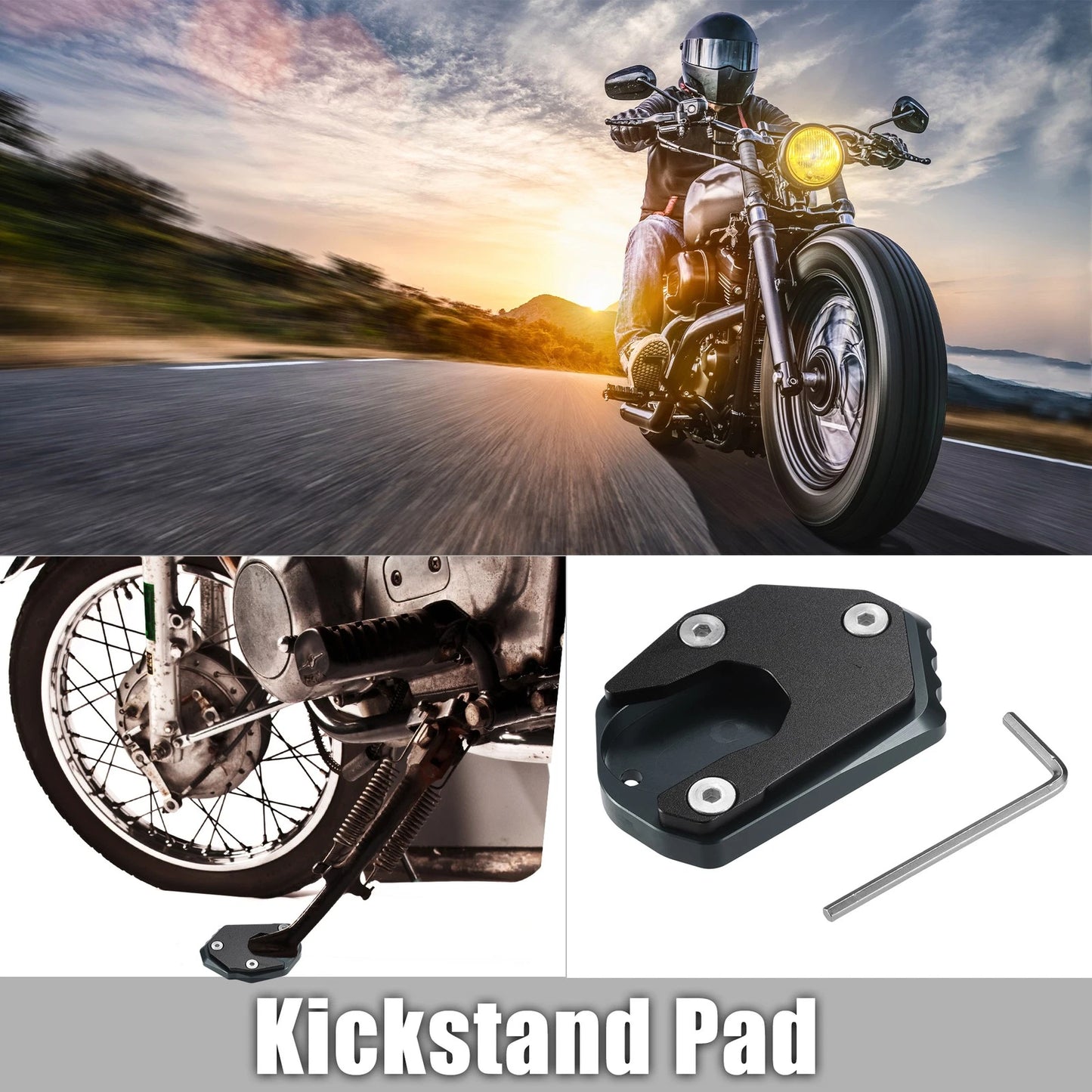 Set Motorcycle Kickstand Pads for KAWASAKI Z900RS (2018–2022)