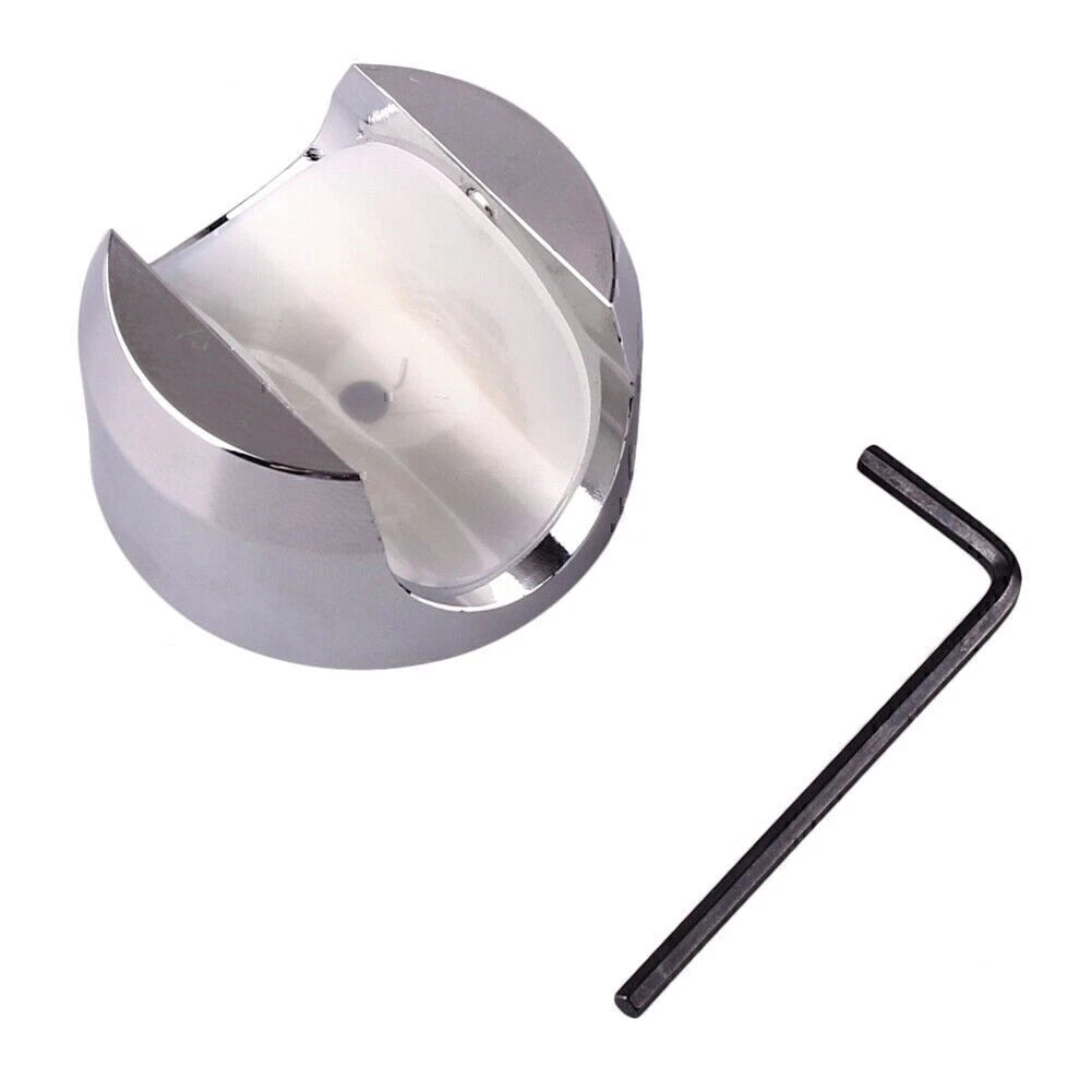 7/8" Handlebar Temp Dial Clock Thermometer for Motorcycle Chrome White