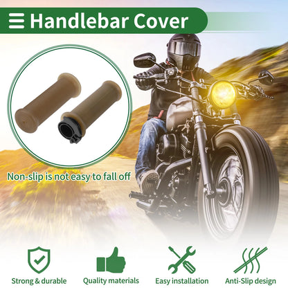 7/8" Hand Grips Cover TPU Clear Brown for Make Model