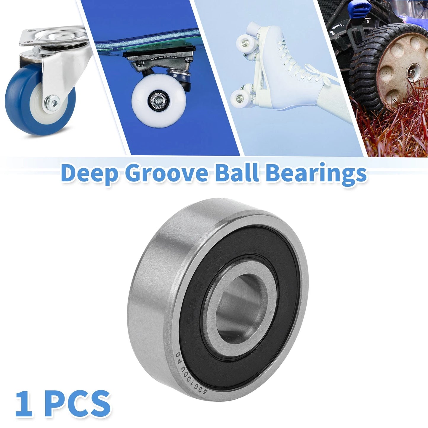 1 Pc Deep Groove Ball Bearings 12x37x12mm for Scooter Skateboard Wheel