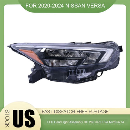 LED HeadLight Assembly Right Passenger Side for Nissan Versa (2020–2024)