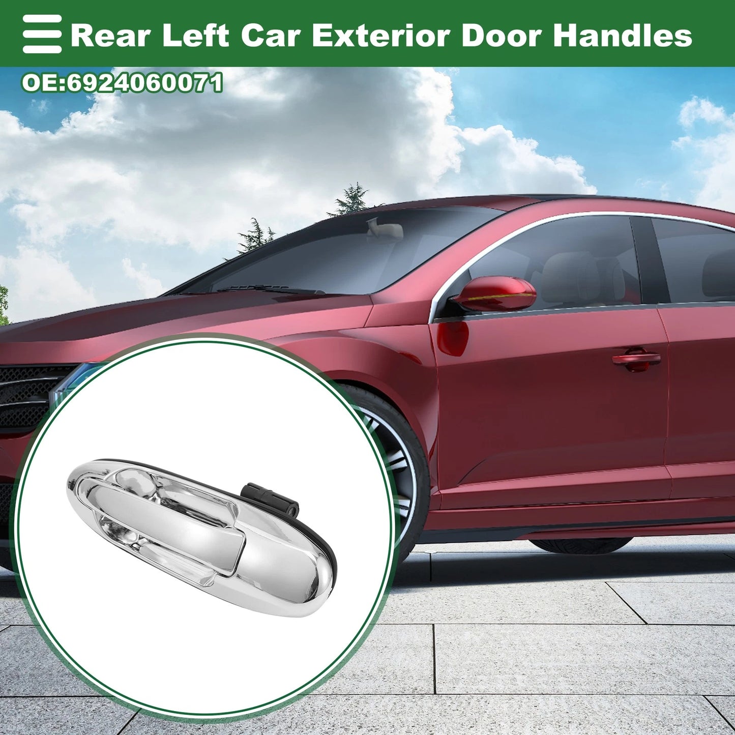 Rear Left Exterior Door Handle for Toyota Land Cruiser (2008-2021)