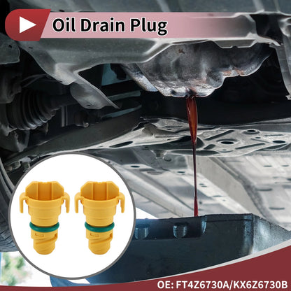Oil Drain Plug Set for Ford F-250 F-350 F-450 F-550 Super Duty (2011-2012)