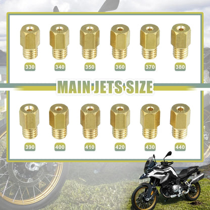 12 x Main Jets for Motorcycle Carburetor VM20 VM22 VM38 TM24