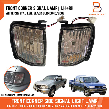 Crystal Lens Black Front Corner Signal Light for Holden Rodeo TF (97-01)