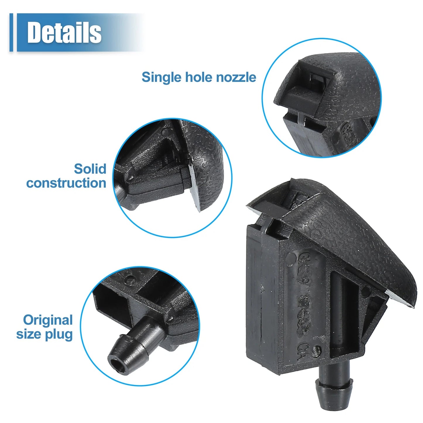 Windshield Wiper Washer Nozzles for Ford Focus (2012-2018)