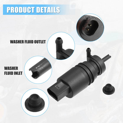 Windshield Washer Motor Pump for Honda Pilot (2009-2011) with Grommet