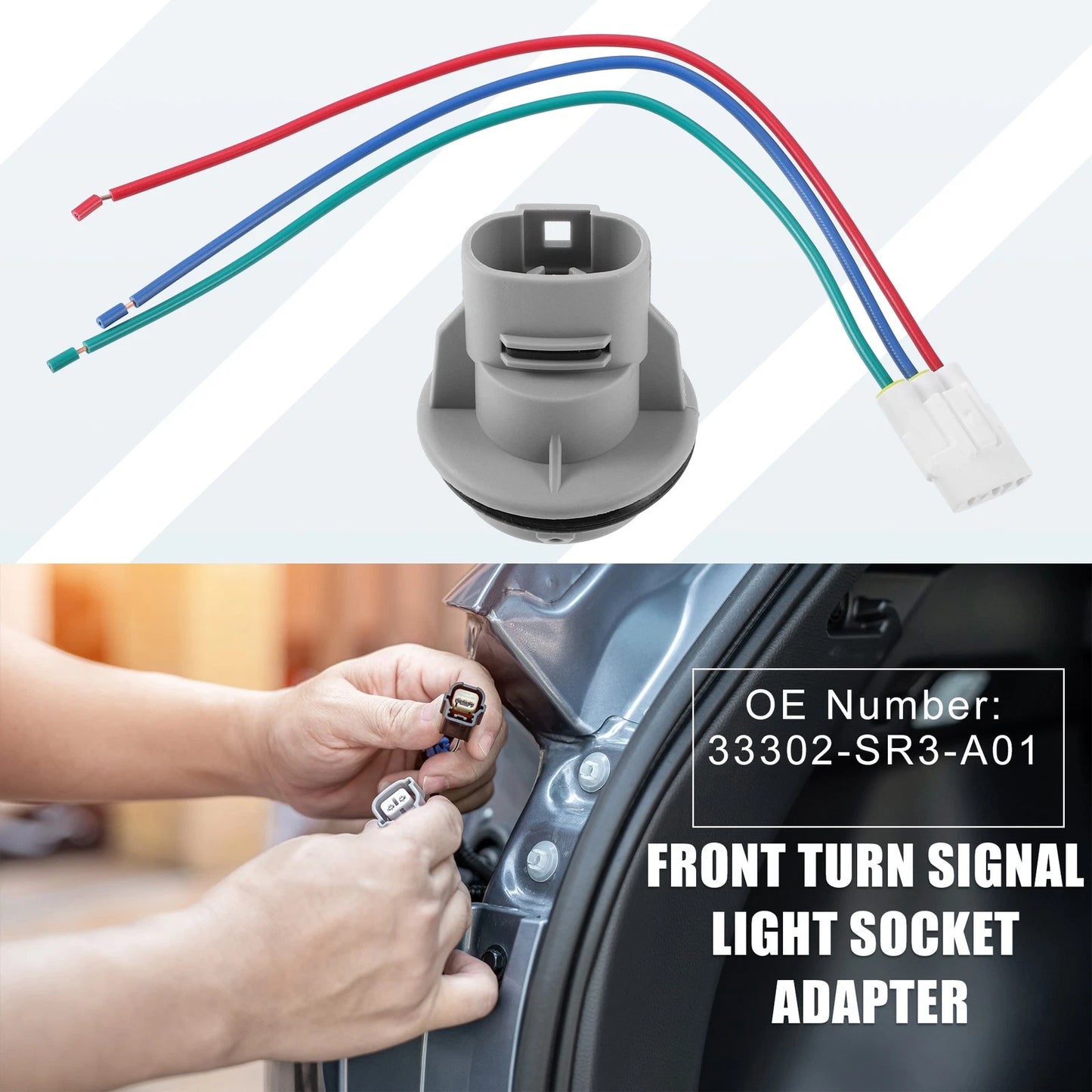 Front Turn Signal Light Socket Adapter for Acura TSX (2011-2014)