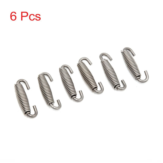 6 Pcs Exhaust Muffler Pipe with Swivel Spring for Motorcycle