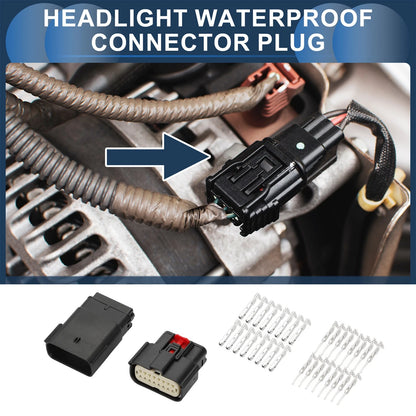 16 Pin Waterproof Headlight Connector Plug for Ford Mondeo