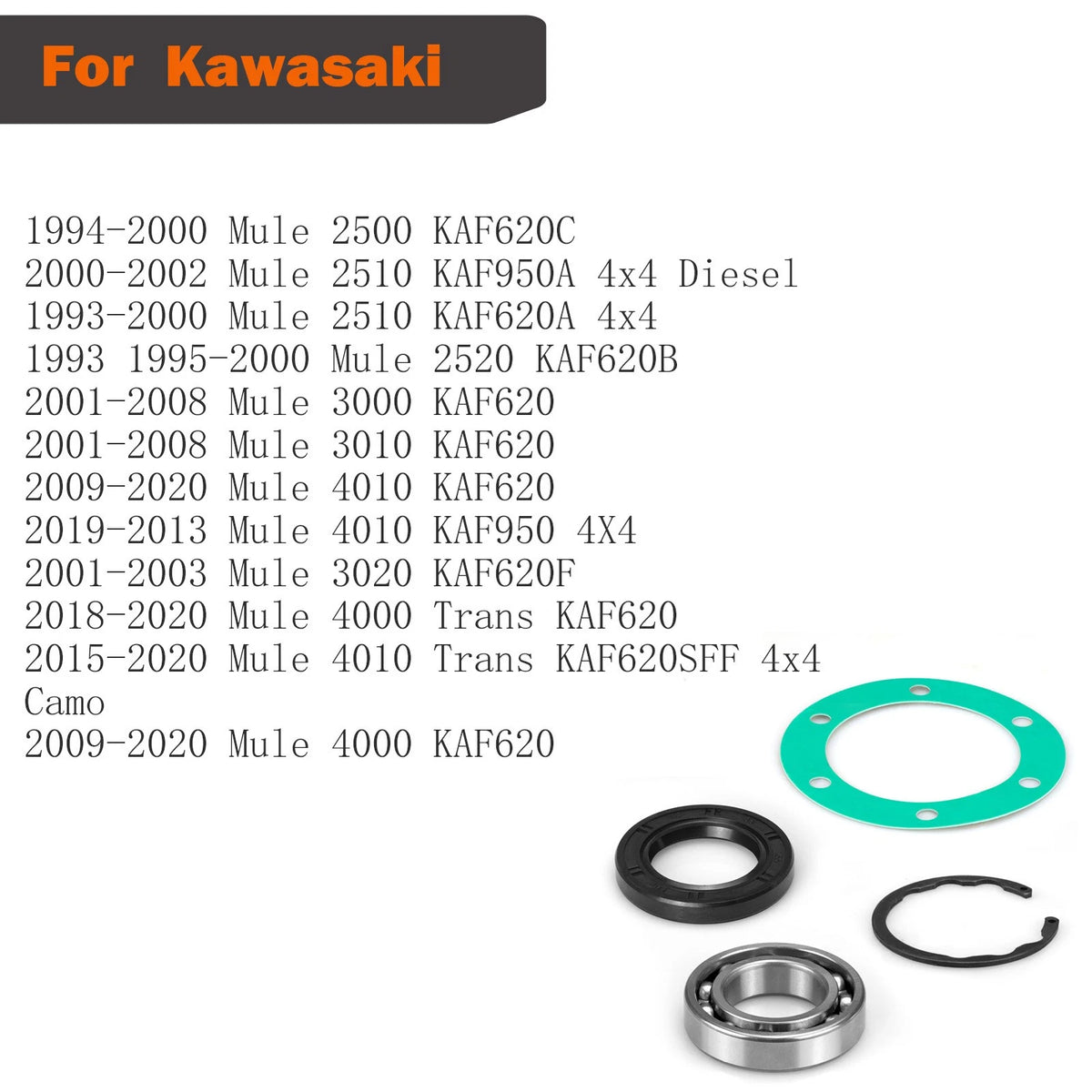Rear Axle Bearing Seal for Kawasaki Mule 2510 2520 4000 4010 (2004–2013)