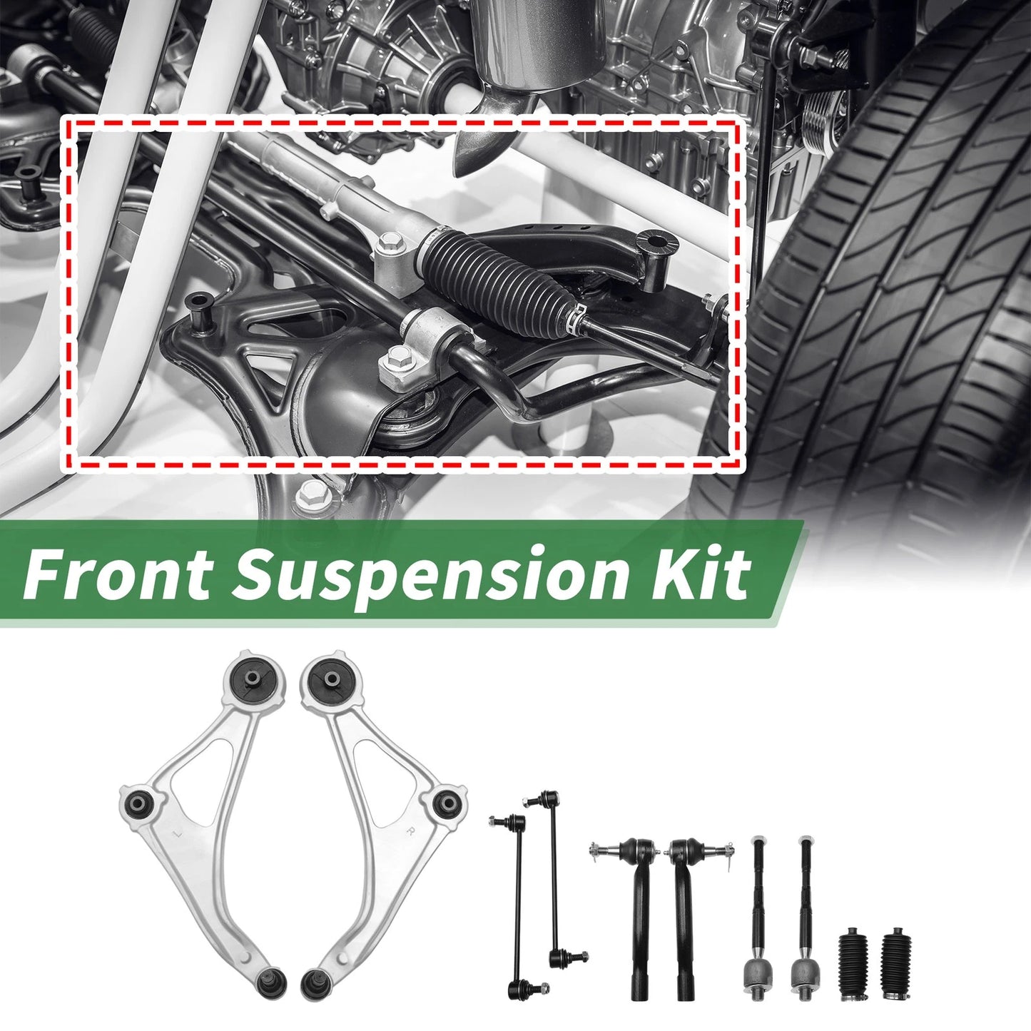 10 x Front Stabilizer Bar Links & Lower Control Arms for Nissan Maxima