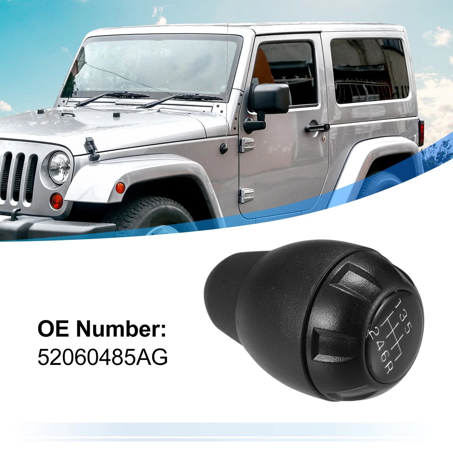 6 Speed Manual Transmission Shift Knob for Jeep (2018-2023)
