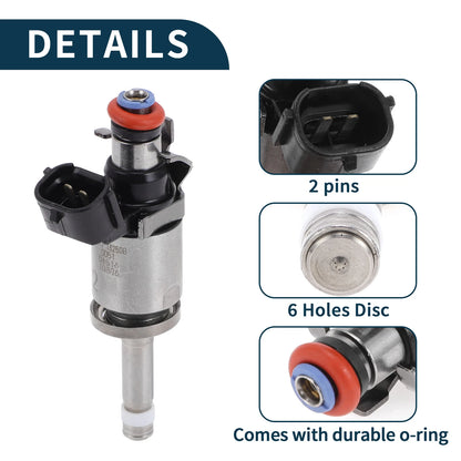 Fuel Injector PE0113250B for Mazda CX-5 Sport 2013-2016 1 Pc Black