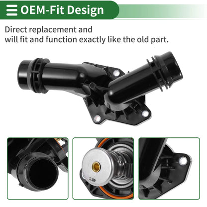 Engine Coolant Thermostat Housing for BMW 325Ci (2001-2006) 2.5L 2494CC