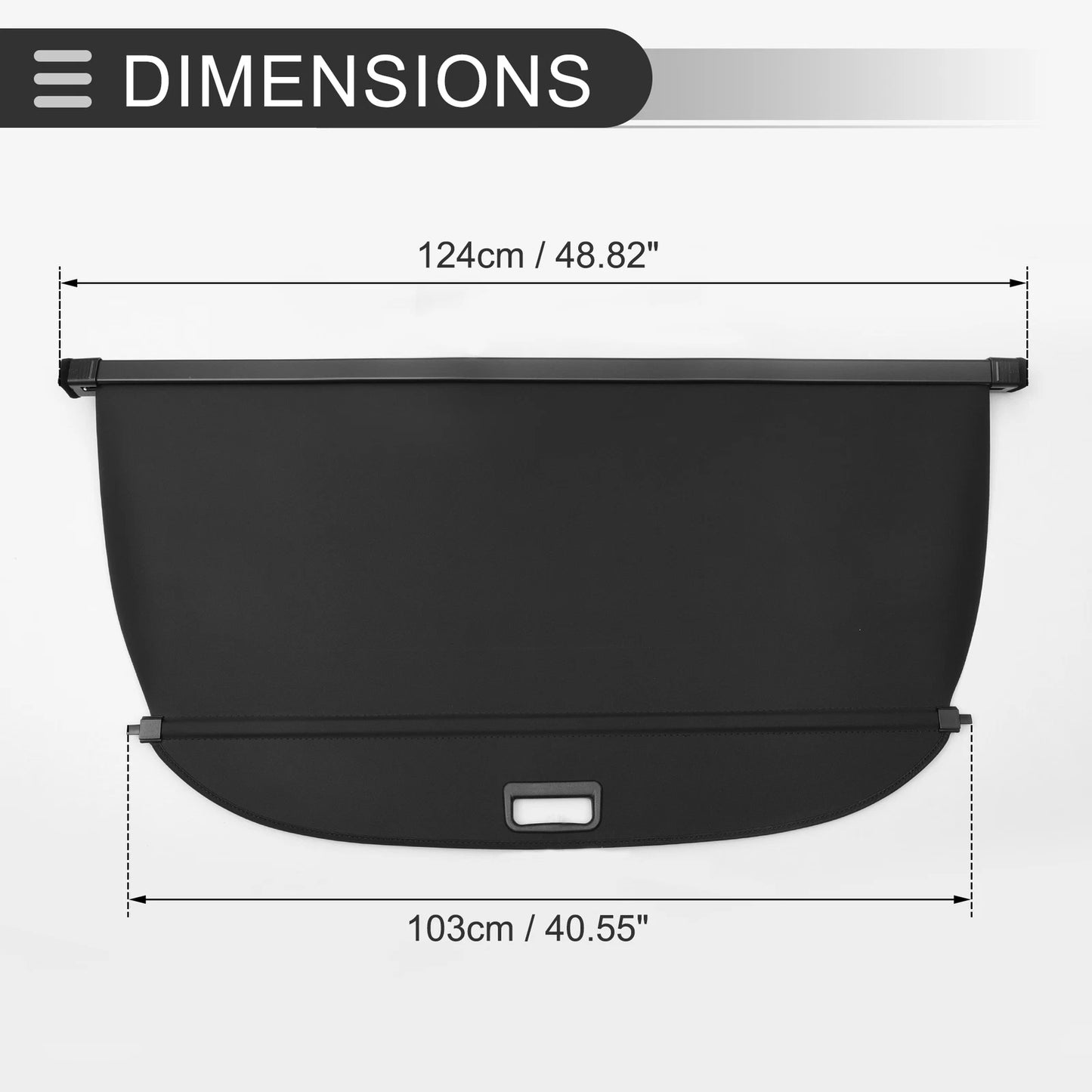 Retractable Cargo Cover for Toyota Prius 2010-2015 Boot Parcel Shelf Black