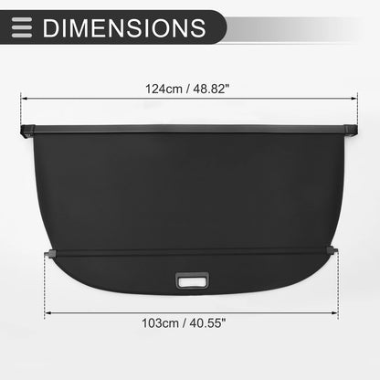 Retractable Cargo Cover for Toyota Prius 2010-2015 Boot Parcel Shelf Black