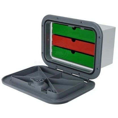 Access Hatch Storage Box for Caravan/Boat/RV Grey Lid 3 Drawers