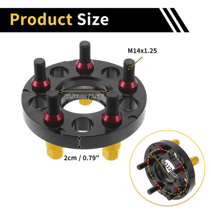 2 x 5x112mm Wheel Spacers 66.56mm M14x1.25 for BMW Z4 G29 (2019-2020)