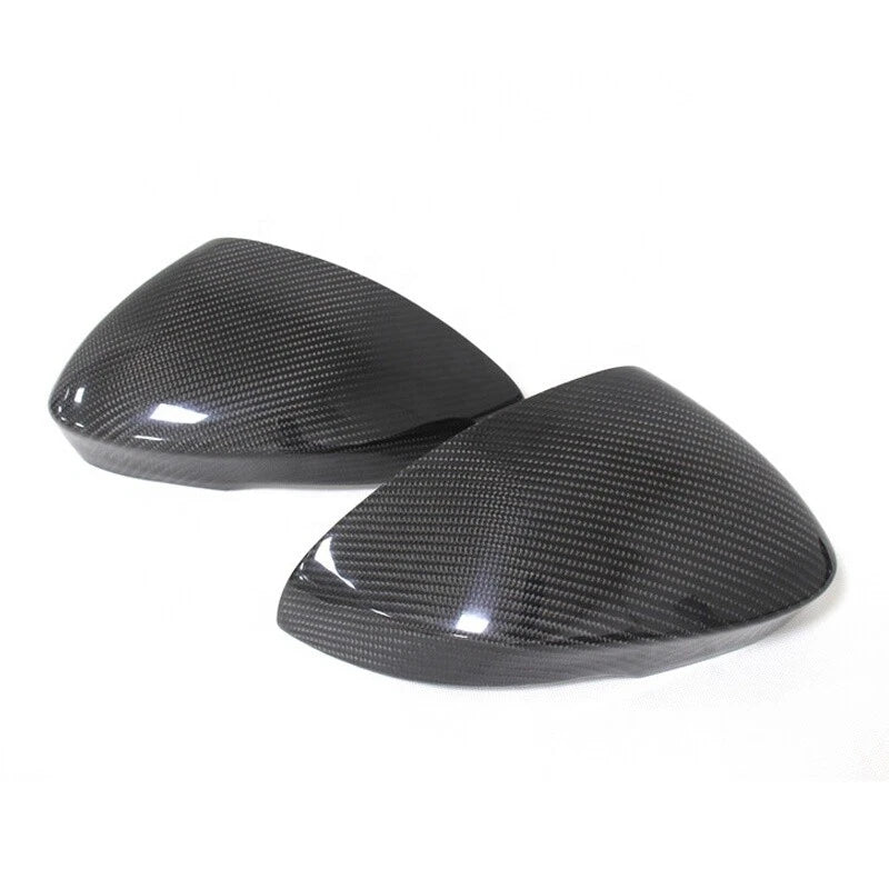 Real Carbon Fiber Addon Rearview Mirror Cover Caps Trim For Jaguar F-TYPE 13-16