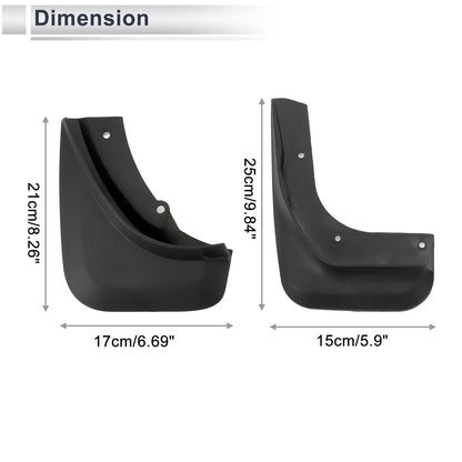 Mud Flaps Splash Guards 1 Set for Volvo V40 (2013-2019)