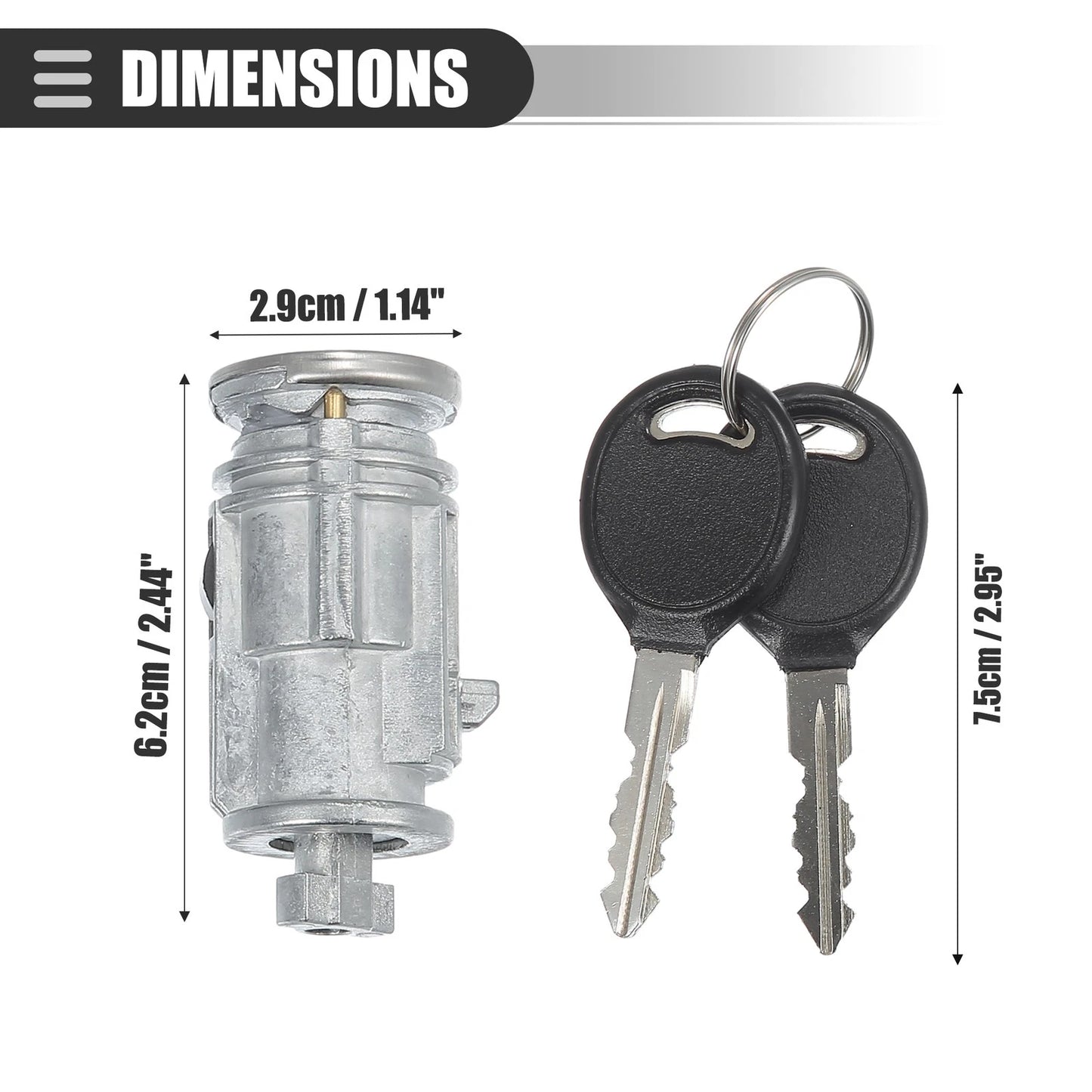 Ignition Switch Lock Cylinder with 2 Keys for Dodge Dakota