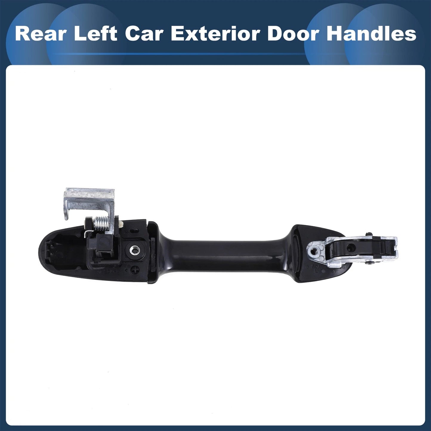 Rear Left Exterior Door Handle for Honda Accord (2003-2007) Silver Tone
