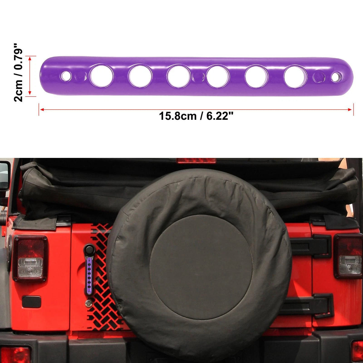 5 x Door Handle Insert Strip Covers for Jeep Wrangler 4 Door (2007-2018) Purple