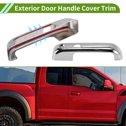 Silver Tone Exterior Door Handle Cover Trim for Ford F150