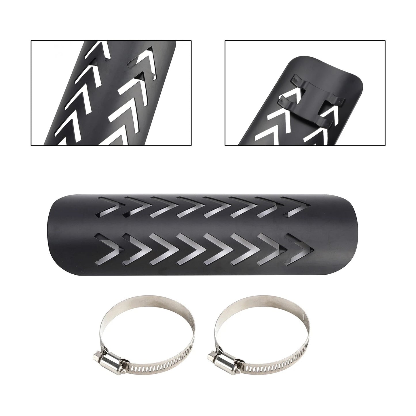 Exhaust Pipe Mount Cover Black for Motorcycle