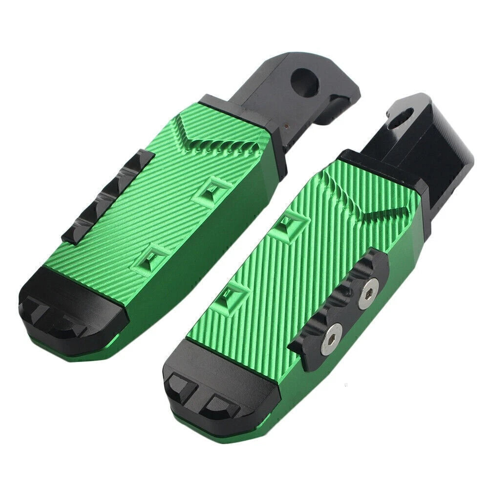 CNC Rear Passenger Footrests for Yamaha FZ1, YZF R3 (2006-2023) - Green