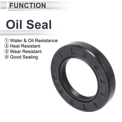 Oil Seal 45x72x12mm 5 Pcs NBR Black for Vehicle