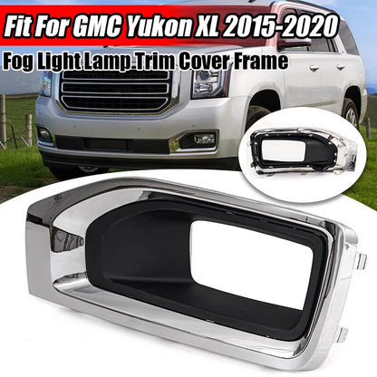 Left Driver Side Chrome Fog Lamp Light Cover for GMC Yukon (2015-2020)