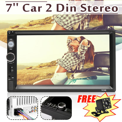 MP5 Car Radio Player Touch Screen 7'' Bluetooth Hands-free Card With Camera