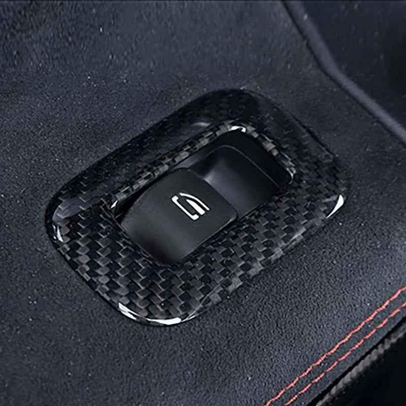 Carbon Fiber Door Window Switch Buttons Cover Trim Fit For Benz CLA W118 2020 A